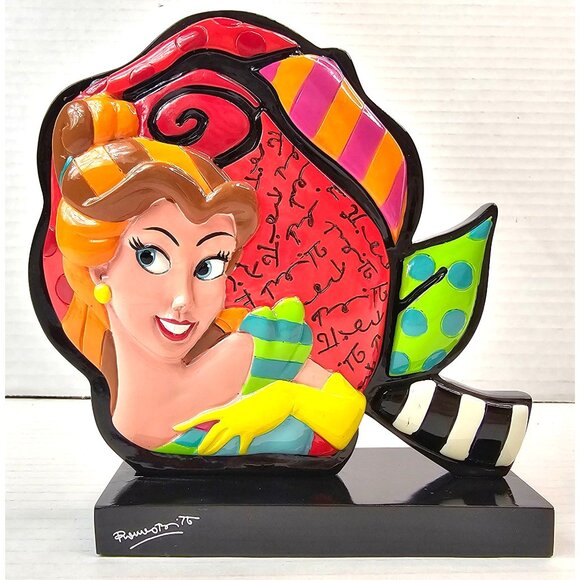 Romero Britto Disney Belle 3D Rose Figurine - Picture 3 of 8